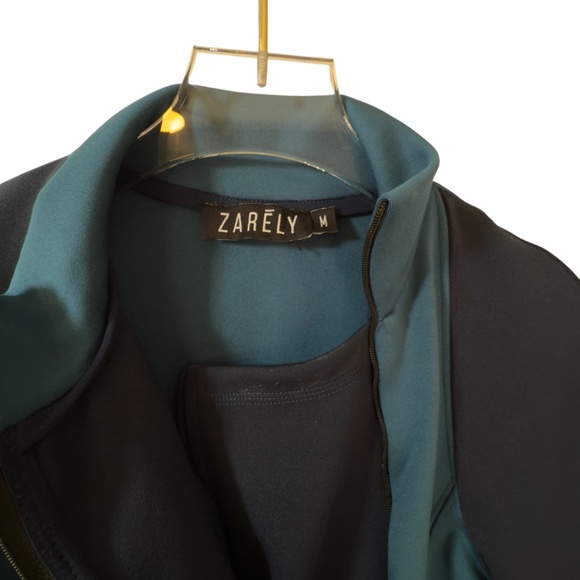 Zarély Performance Jacket Women’s M Navy Teal Athletic Dance Wear - Picture 7 of 12